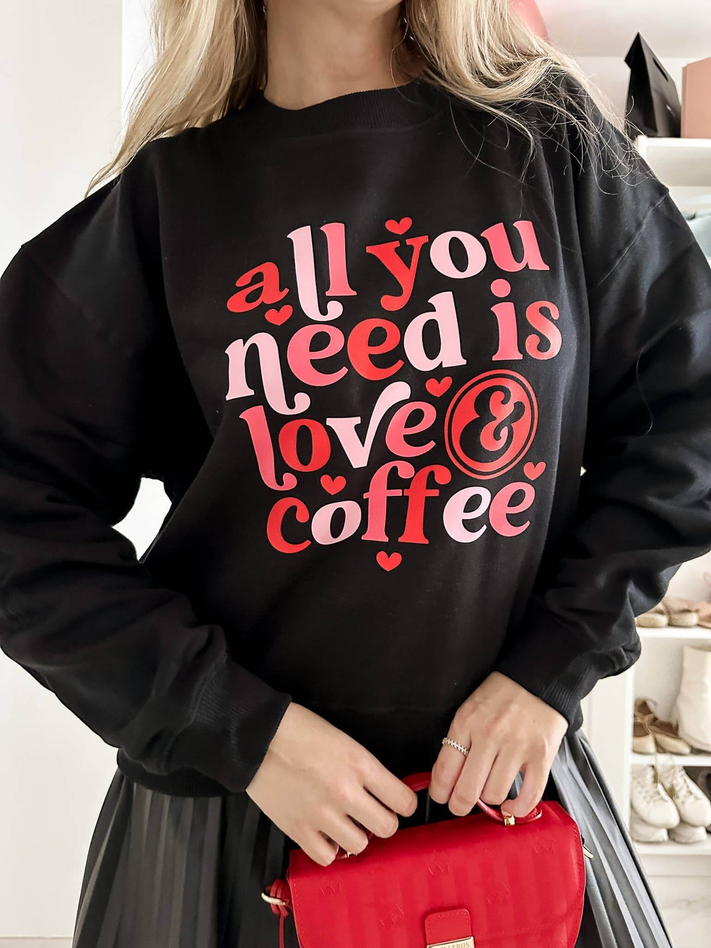 Love & Coffee Sweatshirt – 100% Organic Cotton