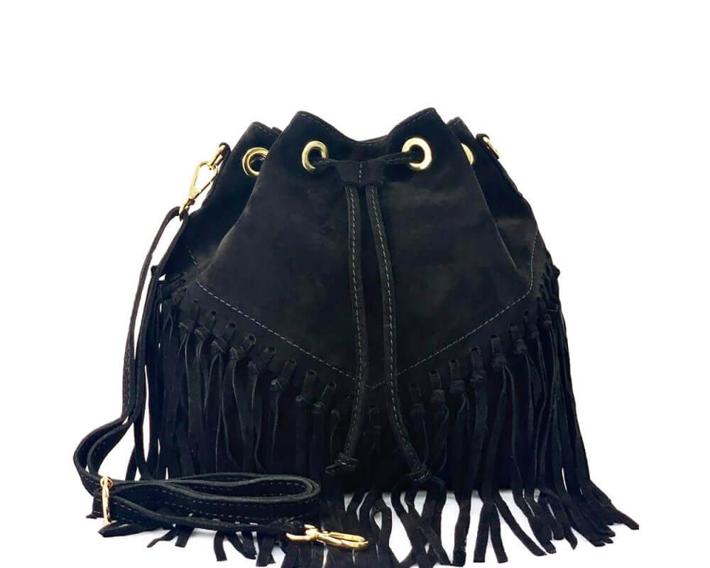 Frangia Suede Bucket Bag