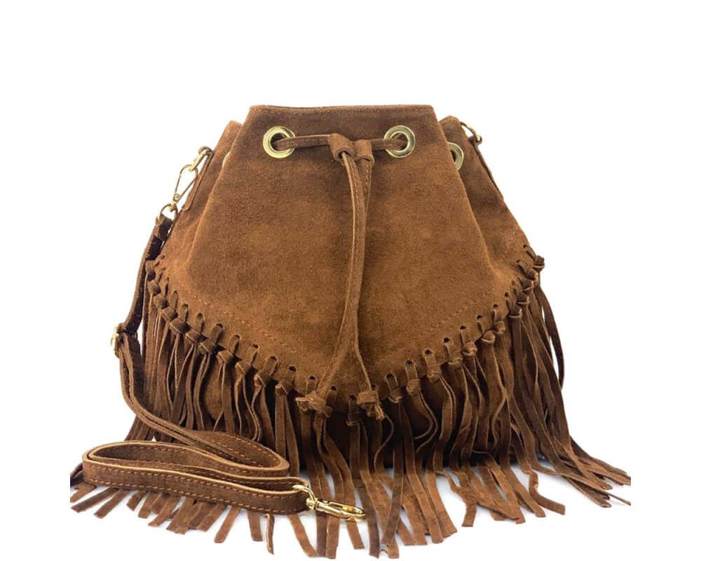 Frangia Suede Bucket Bag