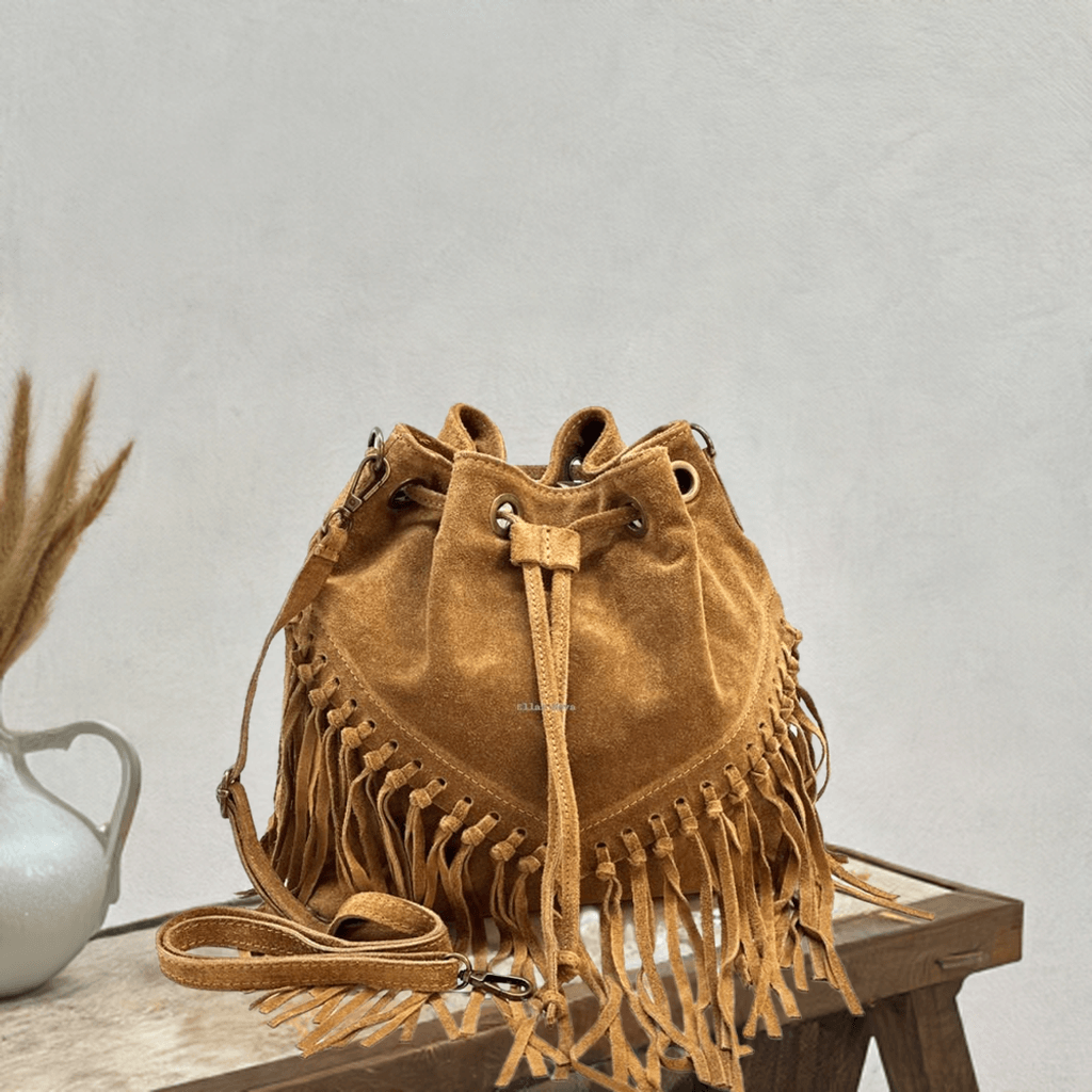 Frangia Suede Bucket Bag